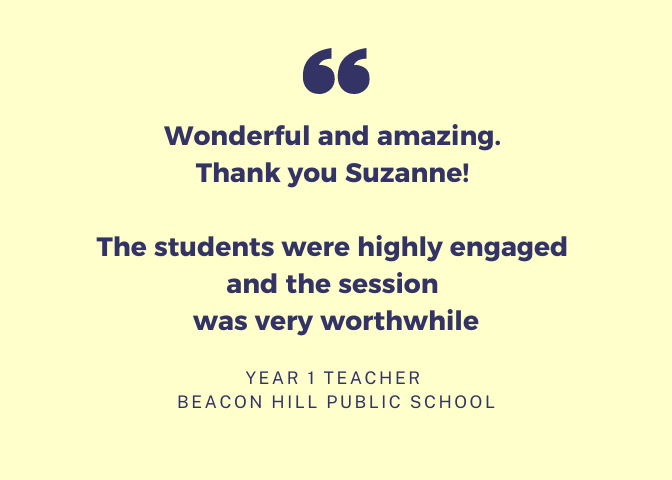 Wonderful and amazing. Thank you Suzanne! The students were highly engaged and the session was very worthwhile